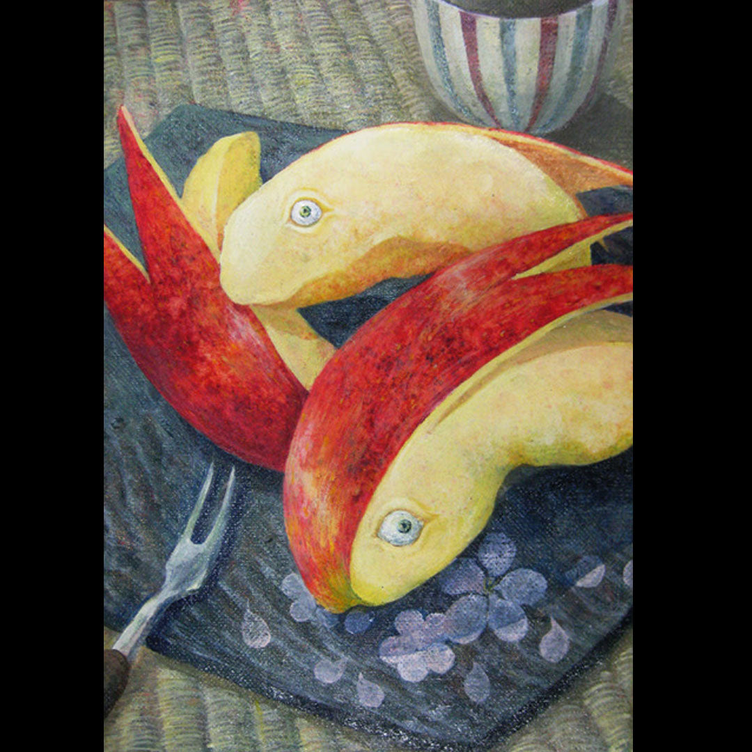 りんごの絵【原画】 アート作品 d443f82215b1b8ed44aadc865a96da